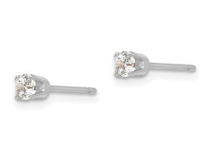 14k White Gold CZ stud earrings (Style XD3WCZ)