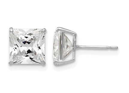 14K white gold cubic zirconia earrings