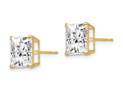 14K gold cubic zirconia earrings, alternate view