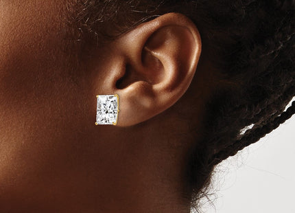 14k Yellow Gold Earrings Style XD45CZ - Classique Jewelry Inc.
