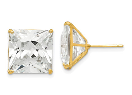 14k Yellow Gold Earrings Style XD45CZ - Classique Jewelry Inc.