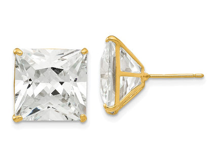 14K gold cubic zirconia earrings
