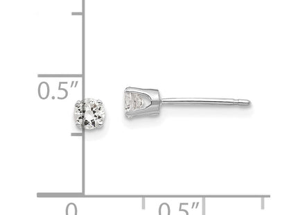 14k White Gold CZ stud earrings (Style XD4WCZ)