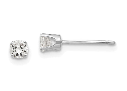 14k White Gold CZ stud earrings (Style XD4WCZ)