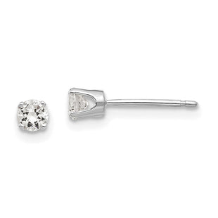 14k White Gold CZ stud earrings (Style XD4WCZ)