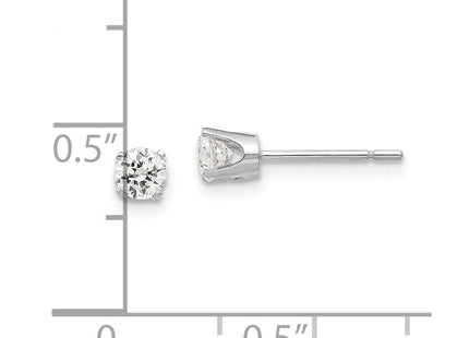 14k White Gold CZ stud earrings (Style XD5WCZ)