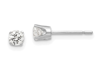 14k White Gold CZ stud earrings (Style XD5WCZ)