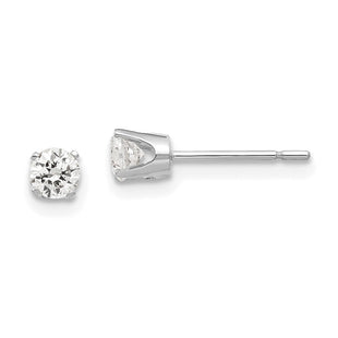 14k White Gold CZ stud earrings (Style XD5WCZ)