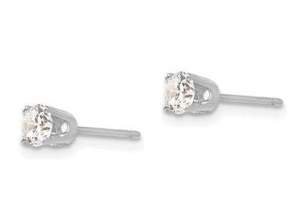 14k White Gold CZ stud earrings (Style XD6WCZ)