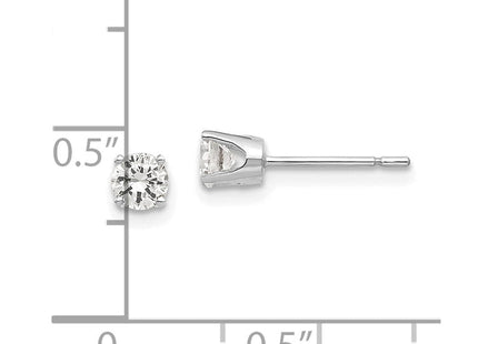 14k White Gold CZ stud earrings (Style XD6WCZ)