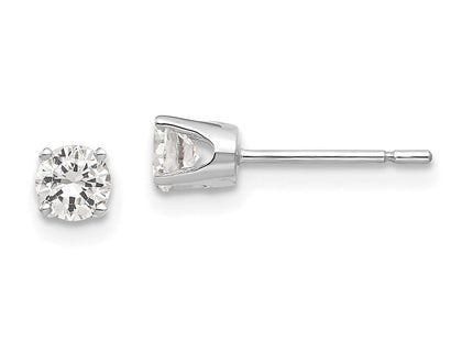 14k White Gold CZ stud earrings (Style XD6WCZ)