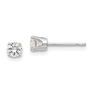 14k White Gold CZ stud earrings (Style XD6WCZ)