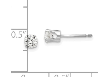 14k White Gold CZ stud earrings (Style XD7WCZ)