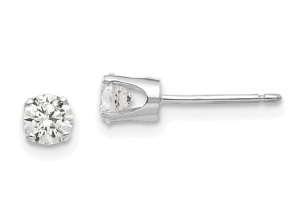 14k White Gold CZ stud earrings (Style XD7WCZ)