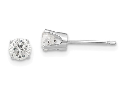 14k White Gold CZ stud earrings (Style XD8WCZ)