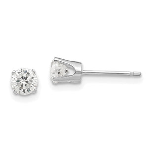 14k White Gold CZ stud earrings (Style XD8WCZ)