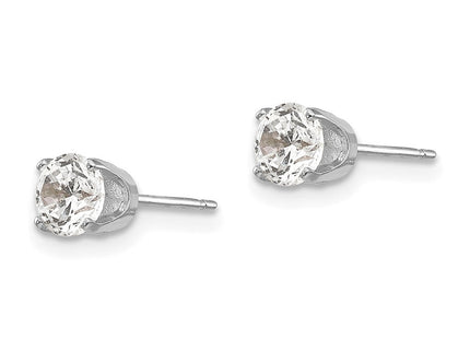 14k White Gold CZ stud earrings (Style XD9WCZ)