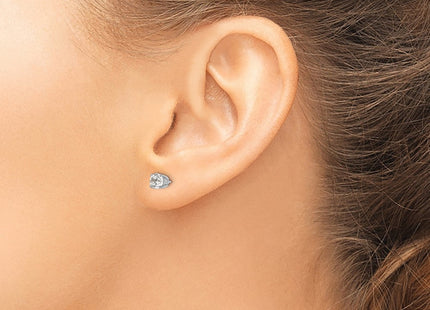 14k White Gold CZ stud earrings (Style XD9WCZ)