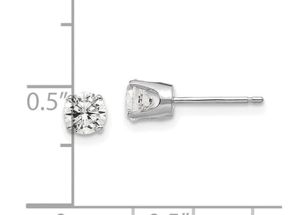 14k White Gold CZ stud earrings (Style XD9WCZ)