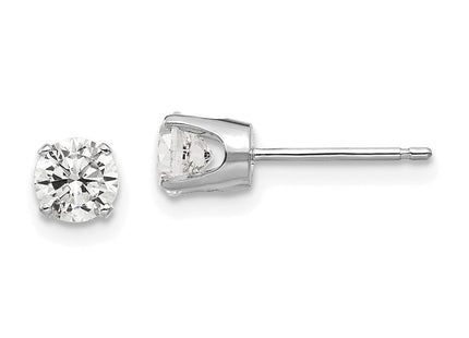 14k White Gold CZ stud earrings (Style XD9WCZ)