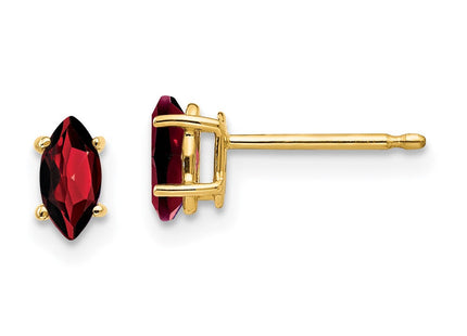 14k Marquise Garnet earring (Style XE102GA)