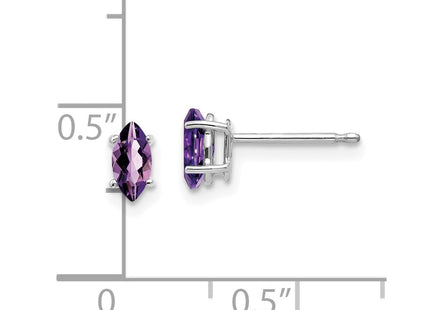 14k White Gold Earrings Style XE102WAM - Classique Jewelry Inc.