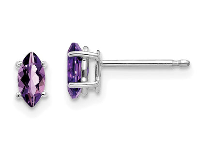 14k White Gold Earrings Style XE102WAM - Classique Jewelry Inc.