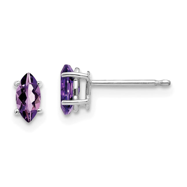 14k White Gold Earrings Style XE102WAM - Classique Jewelry Inc.