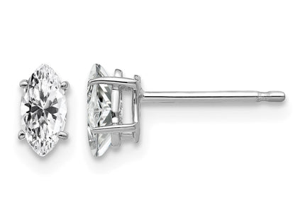 14K white gold cubic zirconia earrings