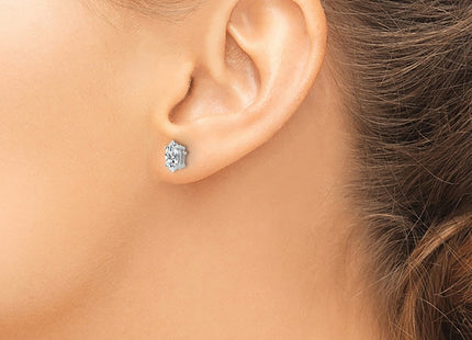 14k White Gold Earrings Style XE103WCZ - Classique Jewelry Inc.