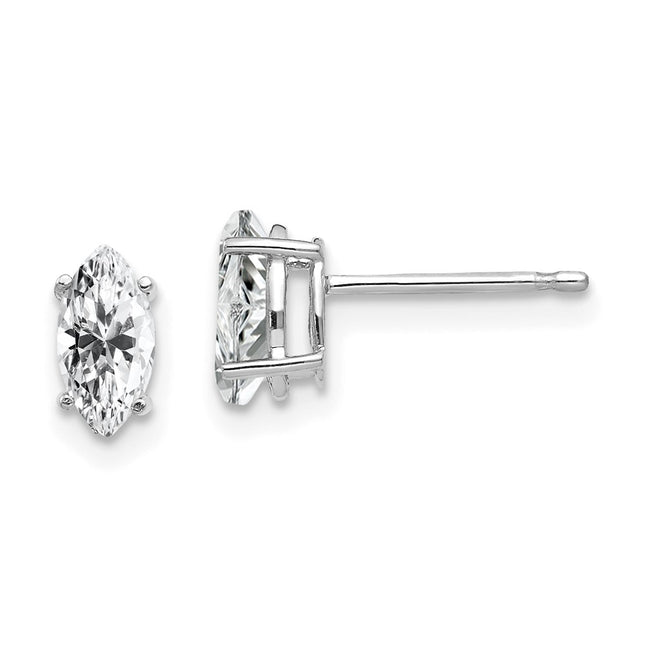 14k White Gold Earrings Style XE103WCZ - Classique Jewelry Inc.