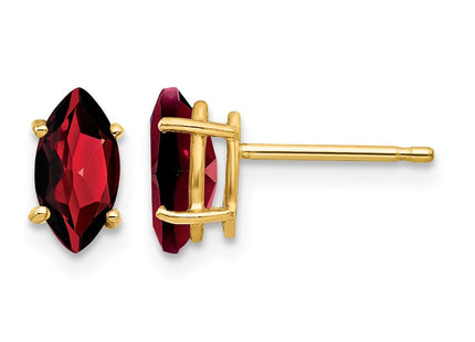 14K gold garnet earrings