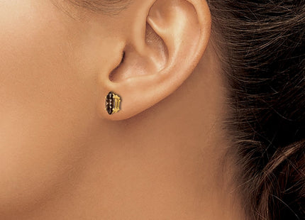 14k Yellow Gold Earrings Style XE104SQ - Classique Jewelry Inc.