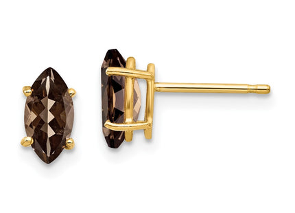 14k Yellow Gold Earrings Style XE104SQ - Classique Jewelry Inc.