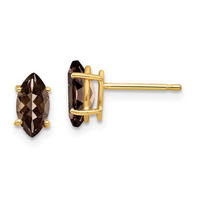14k Yellow Gold Earrings Style XE104SQ - Classique Jewelry Inc.