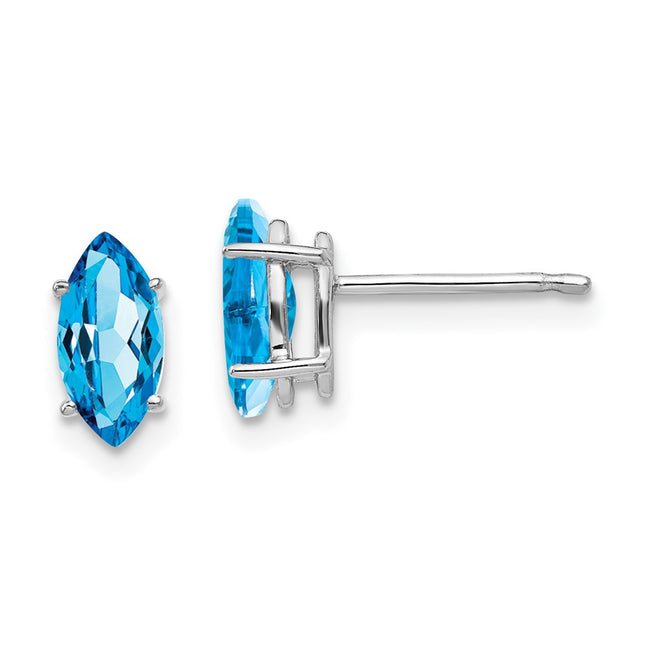 14k White Gold Earrings Style XE104W - Classique Jewelry Inc.