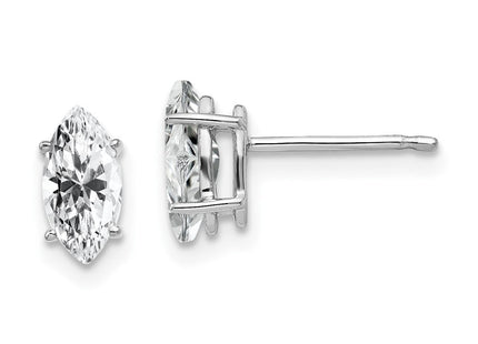 14k White Gold Marquise Cubic Zirconia earring (Style XE104WCZ)