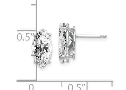 14k White Gold Earrings Style XE105WCZ - Classique Jewelry Inc.