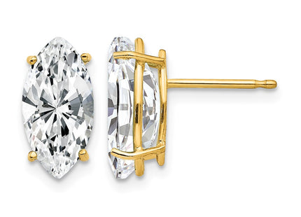 14K gold cubic zirconia earrings