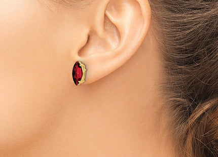 14k Garnet Marquise Stud Earring (Style XE106GA)