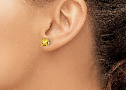 14K gold citrine earrings, another view