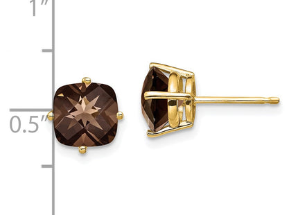 14k Yellow Gold Earrings Style XE108SQ - Classique Jewelry Inc.