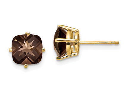 14k Yellow Gold Earrings Style XE108SQ - Classique Jewelry Inc.