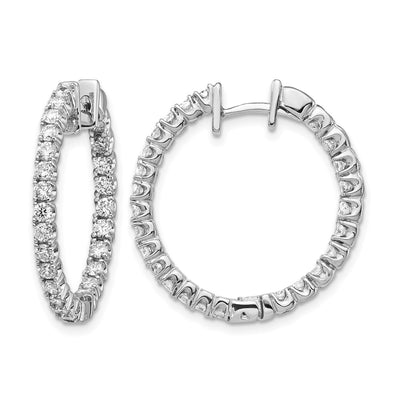 14K White Gold VS Diamond Earring, 26 x 18mm