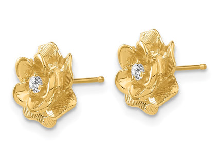 14k Yellow Gold Earrings Style XE15VS - Classique Jewelry Inc.