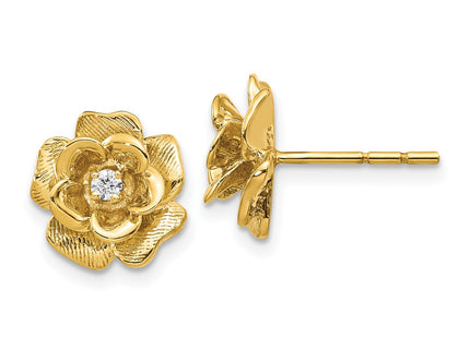 14k Yellow Gold Earrings Style XE15VS - Classique Jewelry Inc.