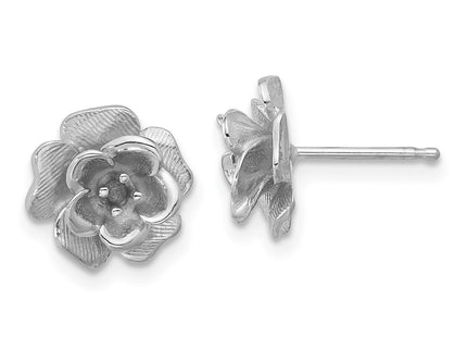 14k White Gold Earrings Style XE15W - Classique Jewelry Inc.