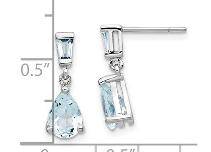 14k White Gold Earrings Style XE1653AQ - Classique Jewelry Inc.
