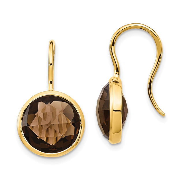 14k Yellow Gold Earrings Style XE1671SQ - Classique Jewelry Inc.