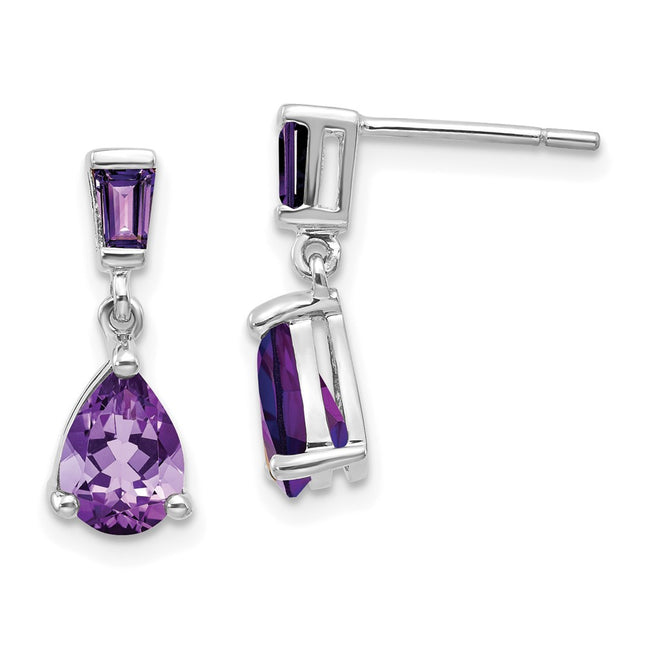 14k White Gold Earrings Style XE1690AM - Classique Jewelry Inc.